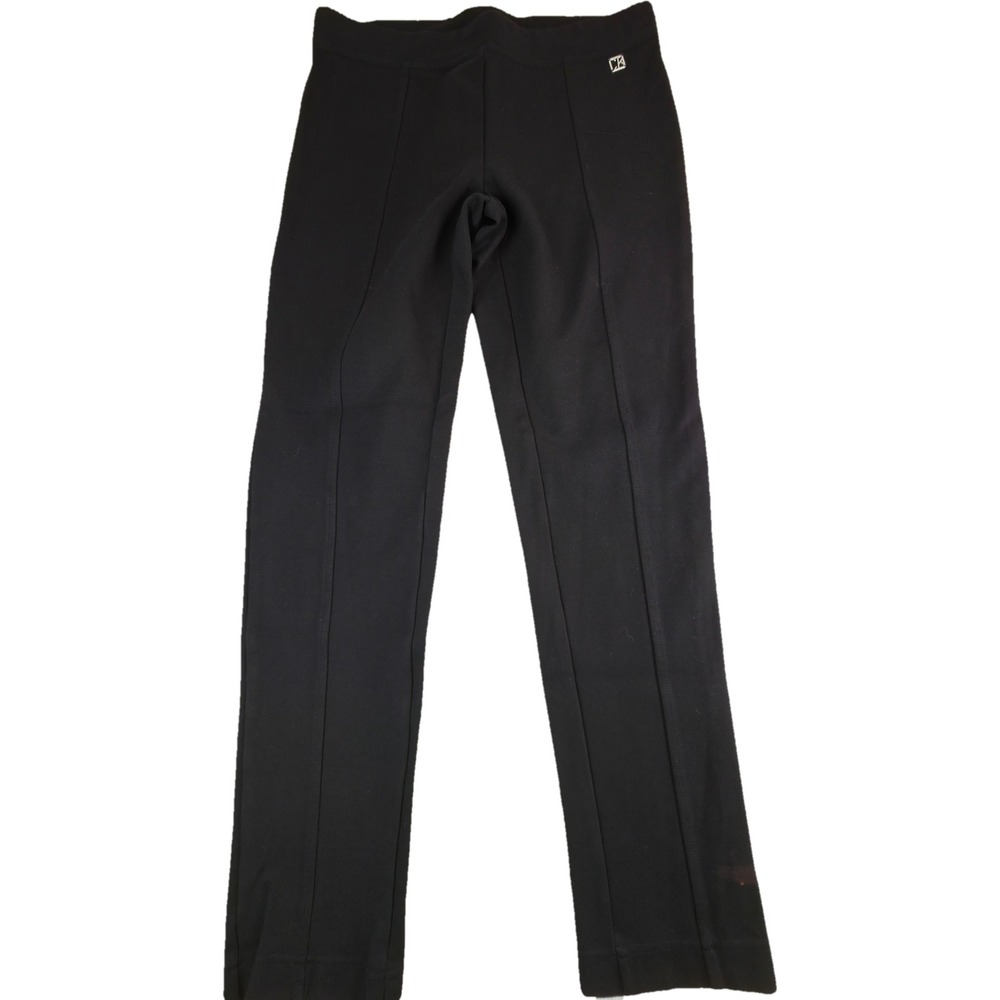 Calvin Klein Leggings Womens Medium Black Pintuck Logo Activewear Pants